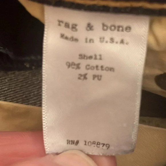 Rag & Bone | Straight Leg dark wash denim jeans Dover women’s size 26 stretch - Picture 7 of 10